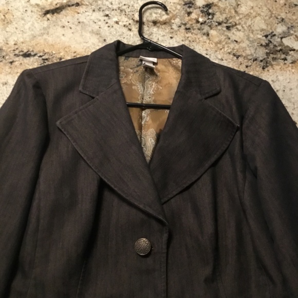 Vintage Venezia Denim Jacket Size 16 With Shoulder Pads - Picture 2 of 3